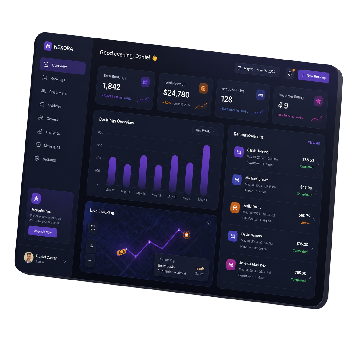 3D render of the BookingLane operator interface